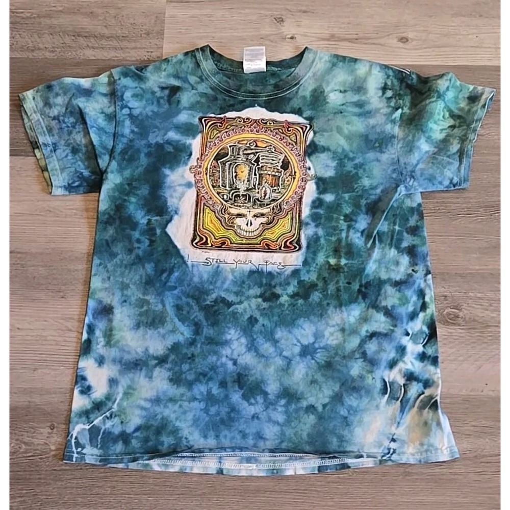 Vintage Grateful Dead‎ Still Your Face Tie Dye Skull Gildan Tag Men's Medium